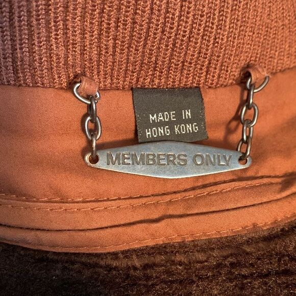 Brown Member's Only Classic Racer Jacket with Detachable Fuzzy Lining Size 46 - Picture 6 of 11